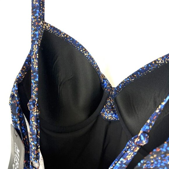 Miraclesuit Women’s Blue Underwire Slimming One Piece Swimsuit Size 12 - Picture 3 of 4